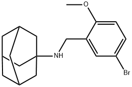 N-(5-bromo-2-methoxybenzyl)tricyclo[3.3.1.1~3,7~]decan-1-amine Struktur