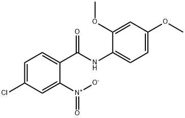 4-chloro-N-(2,4-dimethoxyphenyl)-2-nitrobenzamide Struktur