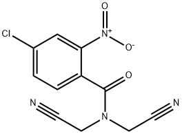 4-chloro-N,N-bis(cyanomethyl)-2-nitrobenzamide Struktur