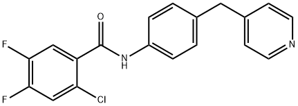 2-chloro-4,5-difluoro-N-[4-(pyridin-4-ylmethyl)phenyl]benzamide Struktur