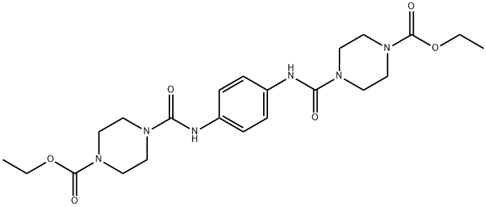 ethyl 4-[[4-[(4-ethoxycarbonylpiperazine-1-carbonyl)amino]phenyl]carbamoyl]piperazine-1-carboxylate Struktur