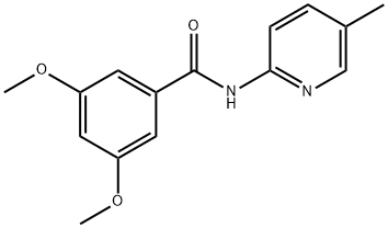 3,5-dimethoxy-N-(5-methylpyridin-2-yl)benzamide Struktur