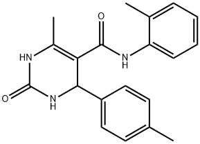 6-methyl-2-oxo-N-(o-tolyl)-4-(p-tolyl)-1,2,3,4-tetrahydropyrimidine-5-carboxamide Struktur