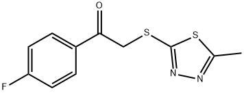 1-(4-fluorophenyl)-2-[(5-methyl-1,3,4-thiadiazol-2-yl)sulfanyl]ethanone Struktur