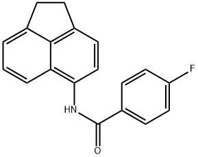 N-(1,2-dihydroacenaphthylen-5-yl)-4-fluorobenzamide Struktur