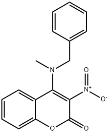 4-(Benzyl-methyl-amino)-3-nitro-chromen-2-one Struktur