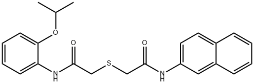 2-{[2-(naphthalen-2-ylamino)-2-oxoethyl]sulfanyl}-N-[2-(propan-2-yloxy)phenyl]acetamide Struktur