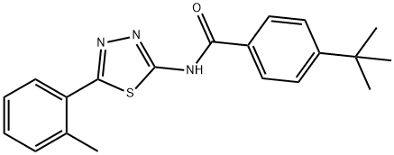 4-(tert-butyl)-N-(5-(o-tolyl)-1,3,4-thiadiazol-2-yl)benzamide Struktur