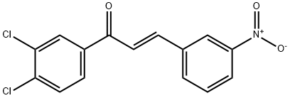 (2E)-1-(3,4-dichlorophenyl)-3-(3-nitrophenyl)prop-2-en-1-one Struktur