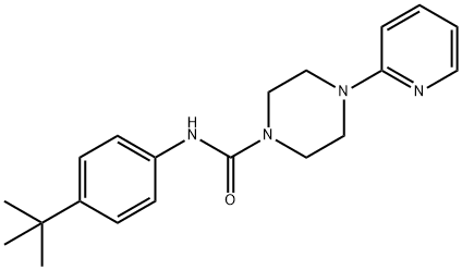 N-(4-tert-butylphenyl)-4-pyridin-2-ylpiperazine-1-carboxamide Struktur