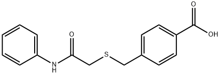 4-Phenylcarbamoylmethylsulfanylmethyl-benzoic acid Struktur