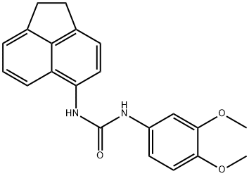 1-(1,2-dihydroacenaphthylen-5-yl)-3-(3,4-dimethoxyphenyl)urea Struktur