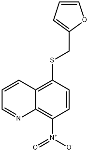 5-(furan-2-ylmethylsulfanyl)-8-nitroquinoline Struktur