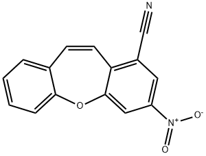 2-nitrobenzo[b][1]benzoxepine-4-carbonitrile Struktur