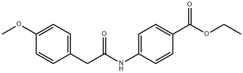 ethyl 4-{[(4-methoxyphenyl)acetyl]amino}benzoate Struktur