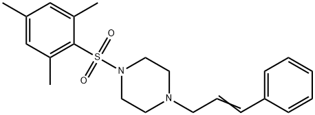 1-[(E)-3-phenylprop-2-enyl]-4-(2,4,6-trimethylphenyl)sulfonylpiperazine Struktur