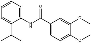 3,4-dimethoxy-N-(2-propan-2-ylphenyl)benzamide Struktur