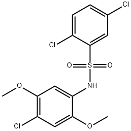 2,5-dichloro-N-(4-chloro-2,5-dimethoxyphenyl)benzenesulfonamide Struktur