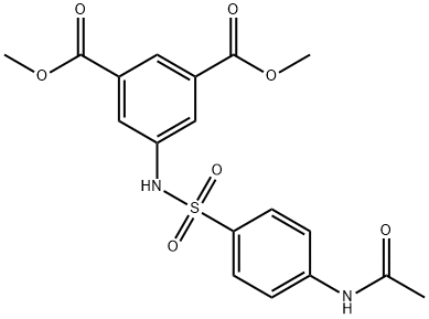 dimethyl 5-[(4-acetamidophenyl)sulfonylamino]benzene-1,3-dicarboxylate Struktur