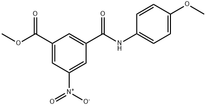 methyl 3-[(4-methoxyphenyl)carbamoyl]-5-nitrobenzoate Struktur