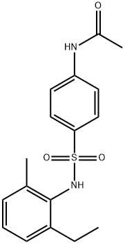 Acetamide, N-[4-[[(2-ethyl-6-methylphenyl)amino]sulfonyl]phenyl]- Struktur