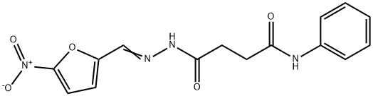 4-{2-[(5-nitro-2-furyl)methylene]hydrazino}-4-oxo-N-phenylbutanamide Struktur