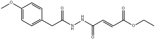 ethyl 4-{2-[(4-methoxyphenyl)acetyl]hydrazino}-4-oxo-2-butenoate Struktur