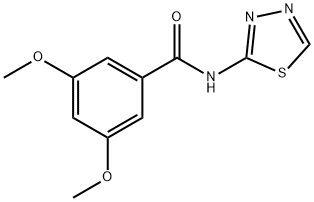 3,5-dimethoxy-N-(1,3,4-thiadiazol-2-yl)benzamide Struktur