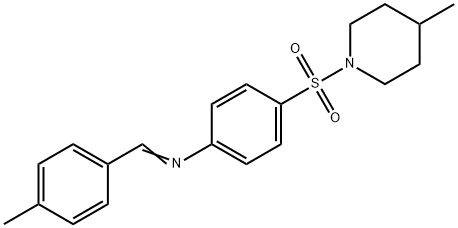 N-(4-methylbenzylidene)-4-[(4-methyl-1-piperidinyl)sulfonyl]aniline Struktur