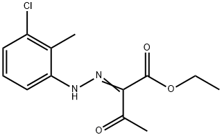 ethyl 2-[(3-chloro-2-methylphenyl)hydrazono]-3-oxobutanoate Struktur