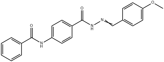 N-(4-{[2-(4-methoxybenzylidene)hydrazino]carbonyl}phenyl)benzamide Struktur