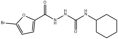 2-[(5-bromofuran-2-yl)carbonyl]-N-cyclohexylhydrazinecarboxamide Struktur