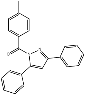 1-(4-methylbenzoyl)-3,5-diphenyl-1H-pyrazole Struktur