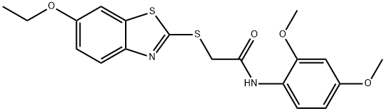 N-(2,4-dimethoxyphenyl)-2-[(6-ethoxy-1,3-benzothiazol-2-yl)sulfanyl]acetamide Struktur