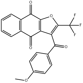 3-[(4-methoxyphenyl)carbonyl]-2-(trifluoromethyl)naphtho[2,3-b]furan-4,9-dione Struktur