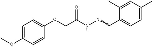 N'-(2,4-dimethylbenzylidene)-2-(4-methoxyphenoxy)acetohydrazide Struktur