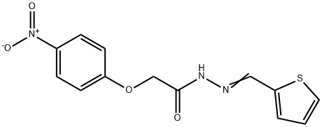 2-(4-nitrophenoxy)-N'-(2-thienylmethylene)acetohydrazide Struktur