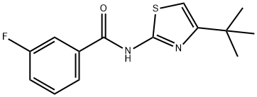 N-(4-tert-butyl-1,3-thiazol-2-yl)-3-fluorobenzamide Struktur