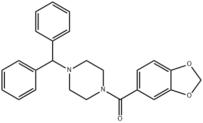 (4-benzhydrylpiperazin-1-yl)-(1,3-benzodioxol-5-yl)methanone Struktur