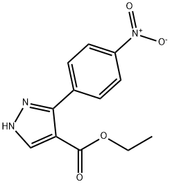 ethyl 5-(4-nitrophenyl)-1H-pyrazole-4-carboxylate Struktur