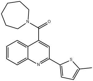 azepan-1-yl[2-(5-methylthiophen-2-yl)quinolin-4-yl]methanone Struktur