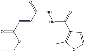 ethyl 4-[2-(2-methyl-3-furoyl)hydrazino]-4-oxo-2-butenoate Struktur