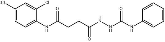 2-{4-[(2,4-dichlorophenyl)amino]-4-oxobutanoyl}-N-phenylhydrazinecarboxamide Struktur