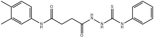 4-[2-(anilinocarbonothioyl)hydrazino]-N-(3,4-dimethylphenyl)-4-oxobutanamide Struktur