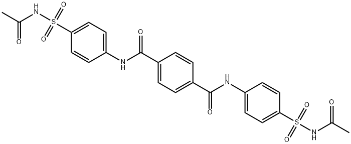 N,N'-bis{4-[(acetylamino)sulfonyl]phenyl}terephthalamide Struktur