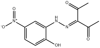 3-[(2-hydroxy-5-nitrophenyl)hydrazono]-2,4-pentanedione Struktur