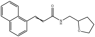 3-(1-naphthyl)-N-(tetrahydro-2-furanylmethyl)acrylamide Struktur