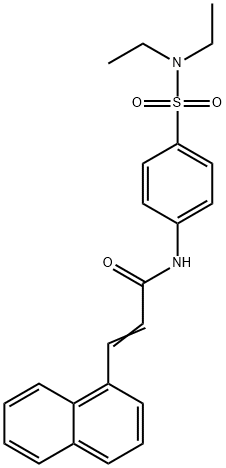 N-{4-[(diethylamino)sulfonyl]phenyl}-3-(1-naphthyl)acrylamide Struktur