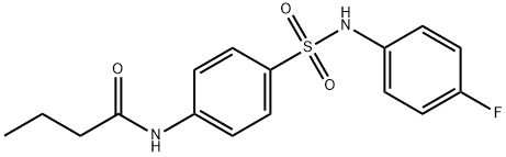 N-(4-{[(4-fluorophenyl)amino]sulfonyl}phenyl)butanamide Struktur