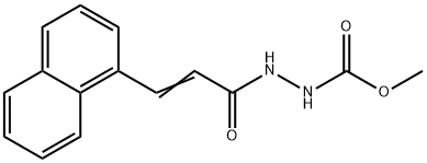 methyl 2-[3-(1-naphthyl)acryloyl]hydrazinecarboxylate Struktur